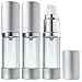 Airless Pump Bottle Refillable Travel Container - 0.5 fl oz (3 Pack) + Funnel