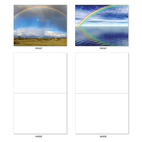 image for The Best Card Company M4963OCB-B1x10 Rainbow Bright: 10 Assorted Blank