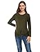 Coolmee Maternity Shirt Women's Casual T Shirts Twist Knotted Tops Blouse Tunic T-Shirts (S,knotOlive)