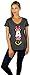 Disney Womens Minnie Mouse V-Neck Tee (US, Alpha, Large, Regular, Regular, Charcoal)
