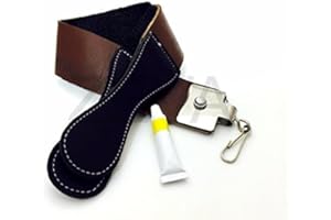 ZEEPK MEN'S BARBER STRAIGHT RAZOR LEATHER SHARPENING STROP/STRAP & DOVO PASTE USA