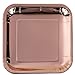 Juvale Disposable Plates - Square Paper Plates Party Supplies for Appetizer, Lunch, Dinner, and Dessert, Birthday Party, Metallic Rose Gold Foil, 9 x 9 inches, Pack of 48