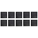 Prescott Plastics 1 1/4” (31.75mm) Outer Perimeter Ribbed Plastic Hole Plugs, Square Black Metal Tubing End Caps, Strong Furniture Leg Inserts, Impact & Weather Resistant, Made in The USA - 10 Pack