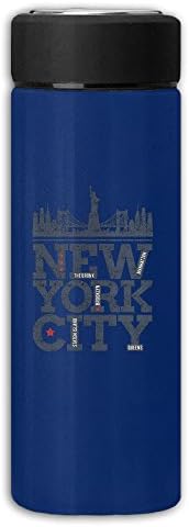 New York City Skyline Grind Arenaceous Business Travel Mug Office Coffee Tea Water Bottle Cups Stainless Steel Vacuum Cup For Unisex