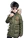 Big Boy's Winter Cotton Thick Hooded Parka Outwear Coat with Faux Fur Trim