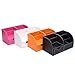 KINGOM™ 7 Storage Compartments Multifunctional PU Leather Office Desk Organizer,Desktop Stationery Storage Box Collection, Business Card/Pen/Pencil/Mobile Phone /Remote Control Holder Desk Supplies Organizer (Orange)