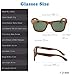An Swallow Polarized Wood Sunglasses Men, Wooden Bamboo Sunglasses for Women (Walnut Wood, Green Lens)