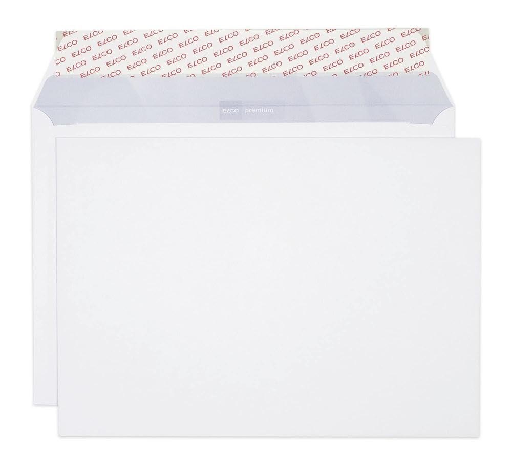 ELCO Premium Envelope, C4 (229 x 324 mm), Without Window, Adhesive Closure, 120g/m2, FSC Mix, White, Box á 250 envelopes