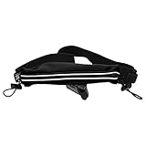 SPIbelt Endurance Race Belt with Race Bib Toggles and Reflective Trim (Black, One Size)