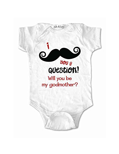 I mustache you a question. Will you be my godmother? baby announcement