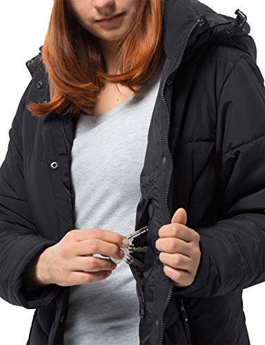 Jack Wolfskin Women's Svalbard Insulated Long Jacket, Black, X-Large