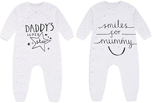 Baby Boys &amp; Girls Rompers, Infant Outfits, 2pcs Footed Jumpsuit Clothing Sets ( 0- 6 Months)