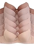Women's Basic Plain Bras (Packs of 6) - Various Styles