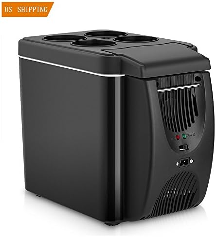 Mini Car Freezer Cooler Warmer 6L Electric Fridge Portable Icebox Travel Refrigerator Cooler Box with DC 12V for Truck Party, Boat Party, Travel, Picnic Outdoor, Camping