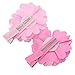 12pcs 2'' Satin Silk Carnation Rose Fabric Flower With Lined Hair Clips