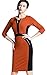 Homeyee Stretch Tunic Pencil Sheath Dress U837 (6, Orange)