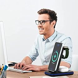 Foldable Wireless Charging Station, 3 in 1 Fast