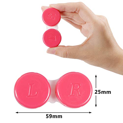 COOLOOK 15 Pack Contact Lens Case Box Holder Container Colorful Contact Lens Travel Case Soak Storage Kit