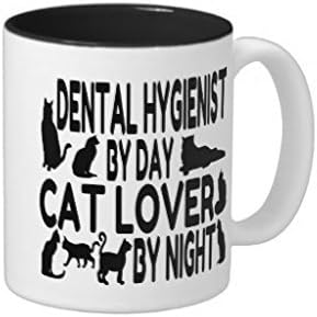 Pioenfly Cat Lover Dental Hygienist TwoTone Coffee Mug