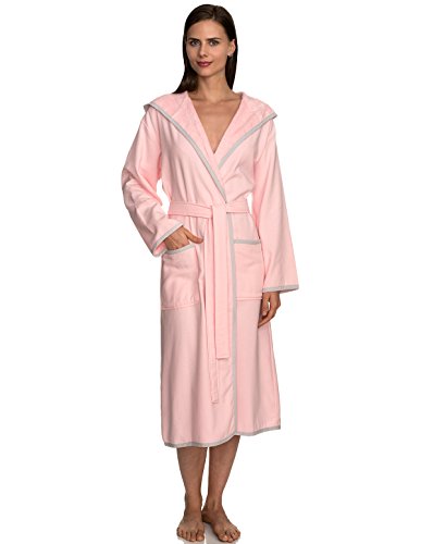 Towelselections women s robe, cotton lined hooded terry…