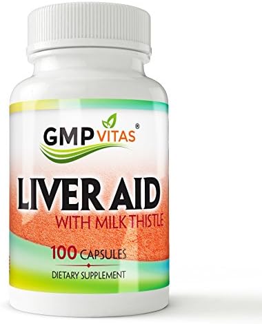 GMPVitas Premium Liver Support with Milk Thistle Supplements- Milk Thistle,Vitamin C & B - Support Liver Health & Function 100 Capsules (2)