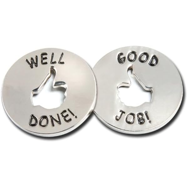 Amazon Com Good Job Well Done Tokens 10 Set Encourage Sharing Appreciation Good Job On One Side The Other Side Well Done Academic Awards And Incentives Supplies Office Products