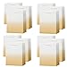 UNIQOOO 12Pcs Ombre Gold Gift Bags with Handle, Large 12.5x10'', Gradient Gold Glitter Paper Gift Wrap Bag, Recyclable Gift Packaging, For Wedding Birthday, Mother's Day, Baby Shower Party Favor Decor