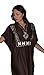 Moroccan Caftans Women Breathable Handmade Butterfly Style Embroidery Ethnic Design Brown