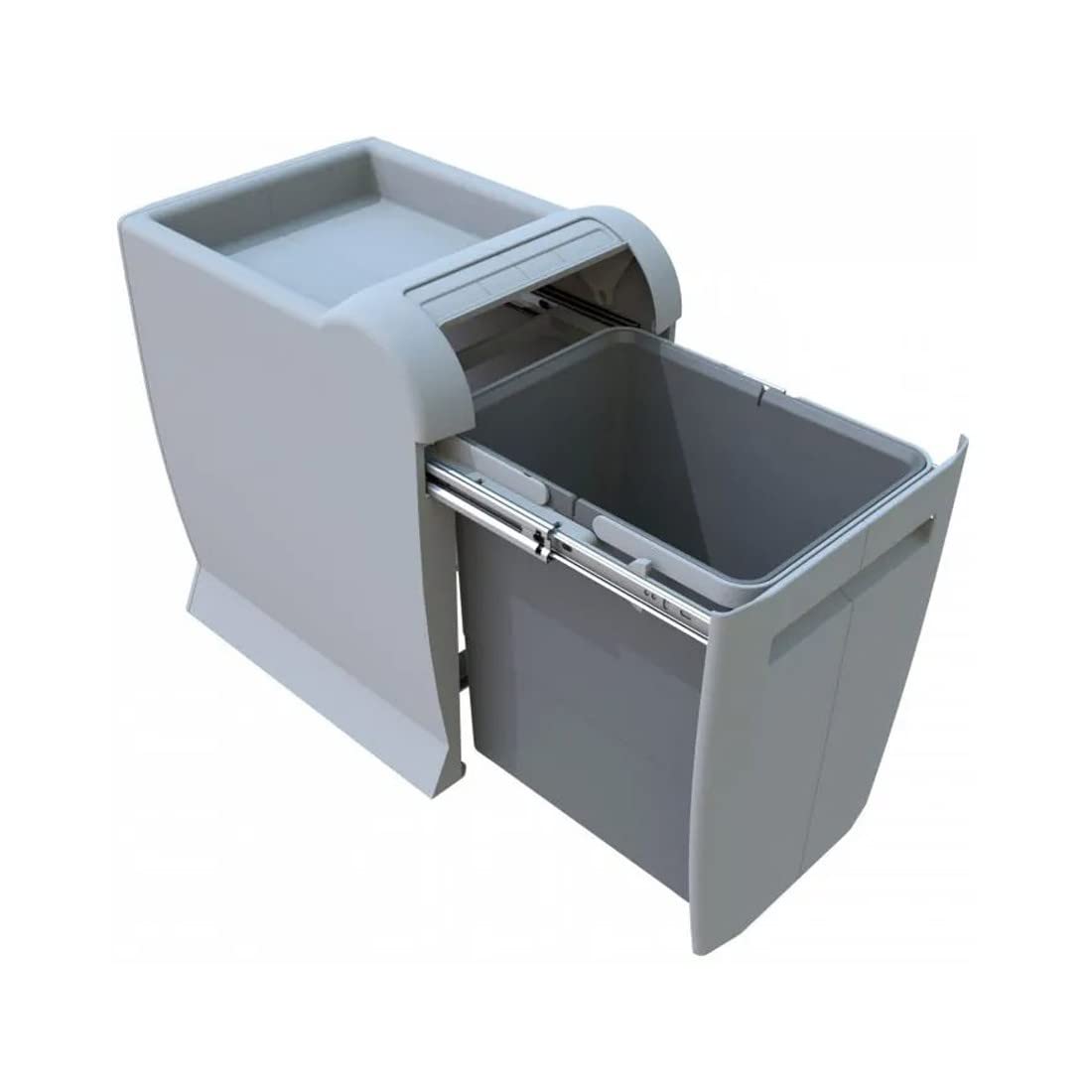 Elletipi City PTA 3040B Removable Waste Bin for Base, Grey, 28 x 42 x 44 cm