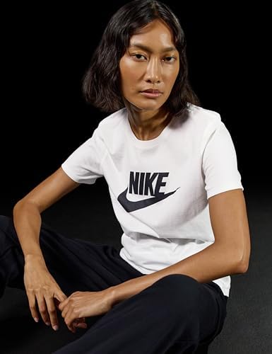 DX7906-100 W NSW TEE ESSNTL ICN FTRA T-Shirt Donna WHITE/BLACK/BLACK Taglia M