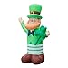 Holidayana 10ft St Patricks Day Inflatable Leprechaun - Saint Patty’s Leprechaun Holding Four Leaf Clover Blow Up Yard Decoration, Includes Built-in Bulbs, Tie-Down Points, and Powerful Built-in Fan