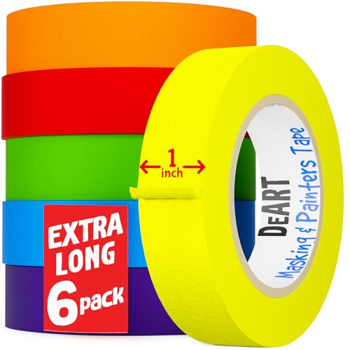 DEART Colored Masking Tape for Arts & Crafts