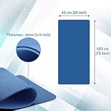 ComFy Mat Yoga Mat Non Slip 183x61x6mm Navy Blue with Carry Bag view 4