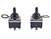 Podoy Heavy Duty Toggle Switch On-Off-On DPDT 6 Pin 15A 250VAC / 20A 125VAC with Waterproof Boot Cover (2 Set)