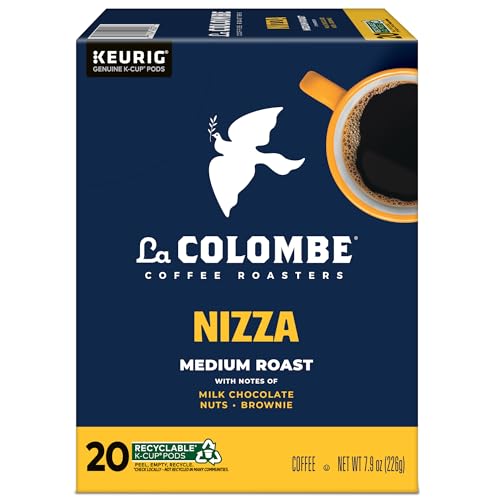 LA COLOMBE® COFFEE ROASTERS NIZZA MEDIUM ROAST COFFEE, SINGLE SERVE KEURIG® K-CUP® PODS, 20 COUNT BOX