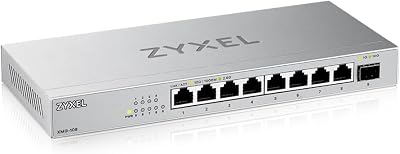 Zyxel 8-Port 2.5G Unmanaged Switch XMG-108 with 1x 10G SFP+ Desktop Wall Mount