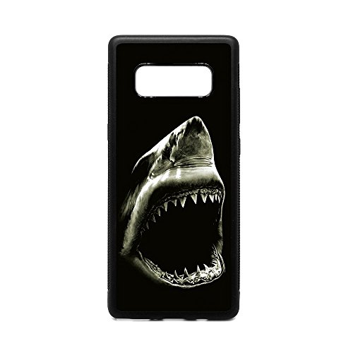 Samsung note 8 case, scary big mouse white shark in dar…