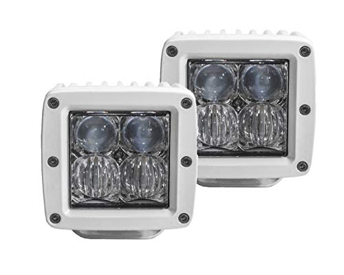 OZ-USA White 3 inch 4D POD LED Lights Spot+Flood Combo Beam Marine Boat Sailboat Yacht Ferry Airboat Fishing Vessels