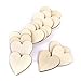 VORCOOL 50pcs 30mm Blank Heart Wood Slices Discs for DIY Crafts Embellishments (Wood Color)