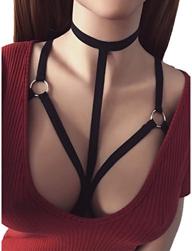 JingyangO Womens Hollow Harness Bra Elastic Cage Strappy Hollow Out Bra