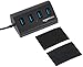 Amazon Basics USB 3.1 Type-A to 4-Port Aluminum Hub Connector, Black