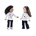 Emily Rose 18 Inch Doll Clothes Value Basics 5-Pack Long Sleeved Bright White 18-in Doll T-Shirts | Compatible with 18