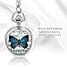 Lancardo Women Pocket Watch Beautiful Butterfly Silver Quartz Sweater Necklace with Chain Pendant Watch for Christmas
