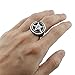 ELFASIO Pentagram Satanic Baphomet Goat Rings Sulfur Leviathan Cross Satan Demon Devil Symbol Men Stainless Steel Ring Size 8