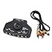 Optimal Shop- 2 Way Audio Video Switch Selector Box Splitter with RCA Cable for VCD/DVD/Video Camera/Recorder/Video Game