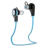 Bluetooth Headphones, CHOETECH Sports Wireless Bluetooth V4.0 Headset In-ear Earphones with Mic Hands-free Sweatproof Running Earbuds for iPhone 7 Plus, Samsung Galaxy S7, iPad and More (Blue)