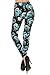 Leggings Depot High Waisted Valentine & Hearts Print Leggings for Women-Full Length-R545, Blue Rose, One Size