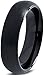Charming Jewelers Tungsten Wedding Band Ring 6mm Men Women Comfort Fit Grey Black Dome Brushed