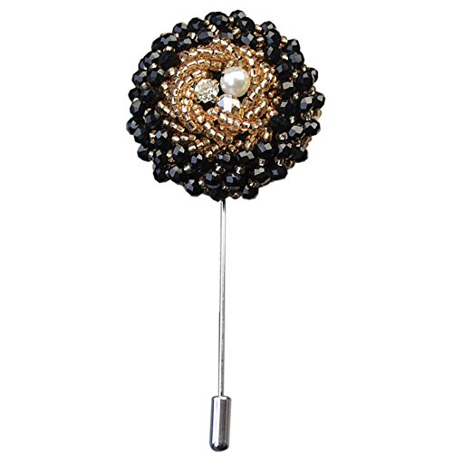 Ainow mens lapel crystal stick brooch pin for suit tuxe…