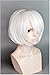 Cfalaicos Short Pure White Costume Hair with Free Wig Cap (Eye Cover Not Included)